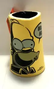 The Simpsons Homer Simpsons WOO HOO! Yellow Can Beer Koozie-New With Tags