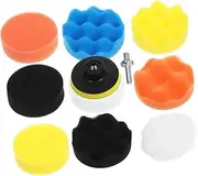 GETAJGHSD 1 Set Car Wax Applicator Pads Kit for Auto Detailing Buffing Sponges for Drill Complete Car Care Polishing Sponge for Paint Restoration and Waxing