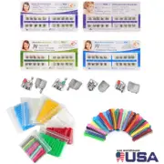 Ortho Dental Brackets Brace Mini MBT/Roth 022"Slot 345/3H&Elastic Rubber Bands