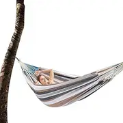 Hammocks For Adults - Heavy Duty Outdoor Hammock for Two, Striped Tree Hammock for Porch & Garden | Spacious Hammock for Relaxing, Premium Hammock with Stand, Adjustable Hammock for Backyard Outdoor