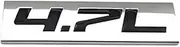 Car Styling 4.7L Badge Side Sticker Trunk Lid Emblem Decal Accessories Car Logo(Silver with B)