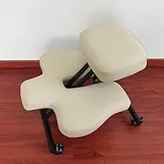 Height-Adjustable Kneeling Office Chair 330lbs, Soul Seat Cross Legged Chair on Wheels, Posture Chair for Desk Home Meeting/Study/Powder Room, Meditation Squatting Stool