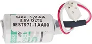 QULONG (1-Pack 6ES7971-1AA00 3.6V 1100mAh Non-Rechargeable Lithium Battery Replace for LS14250 1/2AA 6ES7971-1AA00-0AA0 S7-300 PLC CPU Battery