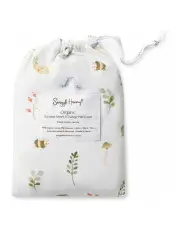 [Snuggle Hunny] Garden Friends Organic Bassinet Sheet /Change Pad Cover in White