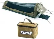Adventure Kings Single Swag Kwiky 50mm Mattress + Toiletry Canvas Bag Camping