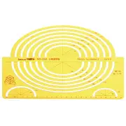 2Pcs Large Ellipse Big Oval Semi Elliptical Shape Template Kt Soft Plastic Ruler Drawing Board