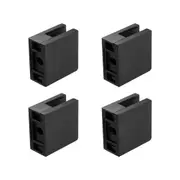 Square Glass Clamp Set - 40 PCS for 0.31"-0.47" Glass, Stainless Steel, Black