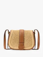 Nouveau Straw Mini Saddle Bag