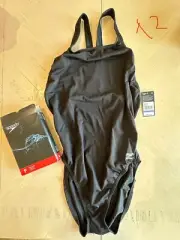 Speedo Girls One Piece Swimsuit Size 18/44 Team Black