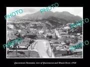 OLD POSTCARD SIZE PHOTO OF QUEENSTOWN TASMANIA PANORAMA OF THE TOWN c1910 1