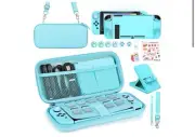17 In 1 Nintendo Switch Accessories Bundle Purple Carrying Case Screen Protector