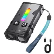 BORUIT EV10 LED Keychain EDC Flashlight Type-C Rechargeable RGB Torch Work Light