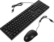 LABRIMP 1 Set USB Wired Keyboard and Mouse Full Quiet Keyboard for Laptop Modern Computer Accessory with Pad Ergonomic Design for Use