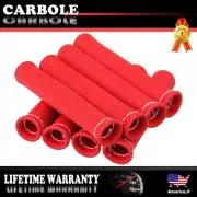 RED 8PCS 2500° SPARK PLUG WIRE BOOTS HEAT SHIELD PROTECTOR SLEEVE SBC BBC 350