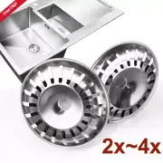 80mm Replacement Sink Drain Plug Waste Basin Filter Strainer Drainer Kitchen