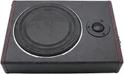 8 Inch Car Ultra-Thin Subwoofer High Power Active with Tweeter Wooden Leather Stereo Fit for RMS 80W Speakers