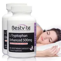 在飛比找ETMall東森購物網優惠-【美國BestVite】必賜力色胺酸加強膠囊2瓶組 (60顆