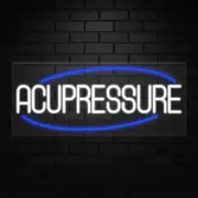 Acupressure Sign for Business Displays | LED Flex Neon | 32"W x 13"H x 1"D
