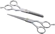Hairdressing Scissors Set Pcs Barber Shears Flat Straight Stainless Steel for Salon