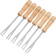 FONDOTIN 6pcs Fondue Forks Chocolate and Cheese Fruit and Dessert Forks Handles for Hot Pot and Fondue Parties