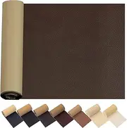Leather Repair Patch for Couches 17X55inch Large Self-Adhesive refinisher cuttable reupholster Tape Patches kit for Couch Car Seats Furniture Sofa Vinyl Chairs Shoes Fabric Fix(Dark Brown, 17x55 inch)