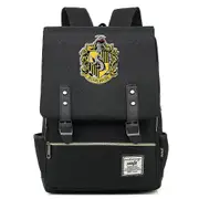 Hufflepuff School of Witchcraft and Wizardry printed backpack, youth student backpack, men's and women's leisure bag, travel bag