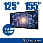 100"/125"/155" TV Cinema PVC fabric Flat Fixed Frame HD Projector Screen 16:9
