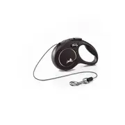 Flexi Classic Retractable Cord Dog Lead Black XSmall-3m
