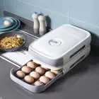 Refrigerator Drawer Type Kitchen Egg Storage Box Rack Organizer Food Holder UK