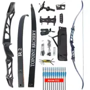 Topoint R2 Recurve Bow Set Archery Takedown 68 Inch Target & Hunting RH Only
