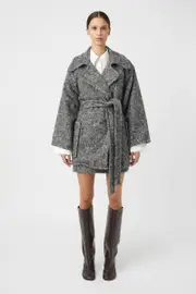 Ante Wool Jacket in Black Houndstooth - CAMILLA AND MARC® C&M