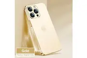 For iPhone 13 Case 360 Shockproof Metal Plating Full Cover Protector-For iPhone 13-Gold
