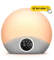 Omebel Sunrise Alarm Clock & White Noise Machine 2-in-1 8 Night Light Wake Up