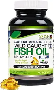 Wild Caught Natural DPA Fish Oil by Moms For Nutrition - Sustainable Omega 3 DPA-EPA-DHA 2,900 Milligram Fish Oil Supplement - Ultra Pure Triple Strength Concentrate - Burp-Less Soft-Gels