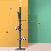 i.Pet Cat Tree 290cm Tower Scratching Post - Grey