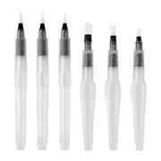 6Pcs Water Brush Pens Water Soluble Colored Pens Painting Makers Watercolor Pen