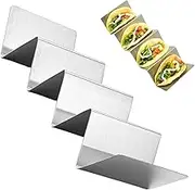 Xvilmaun Taco Holders,Stainless Steel Taco Rack Holder Stand | Microwave Use Food Making Metal Baking Tool for Family Events Pancakes Tortillas Wraps Serving