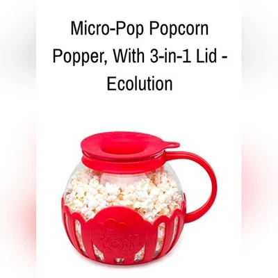 New Micro-pop microwave Popcorn Popper, 3 QT Jar