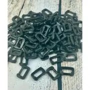 3/4" Snap Hook Retainer - Black Plastic - Plastic Slide Base - Buckle Adjuster