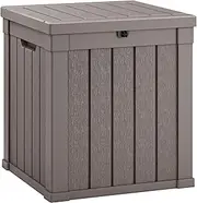 NUNU LAB Outdoor Storage Box 40 Gallon,Package Delivery Box for Outside, Parcel Drop deck boxes waterproof, Lockable Lid Porch Storage Bin For Package Delivery,Patio,House, Curbside,Grey