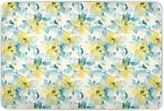 Abstract Watercolor Flower Lemon Yellow Light Blue Toddler Waterproof Washable Potty Training Sheets Cover Machine Washable Toddler Bedding Products for Kids Adults Pets , 52" L x 34" W