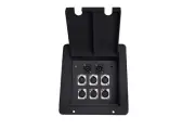Elite Core FB6-SP Recessed Floor Box with 6 XLRF + 2 Speakon