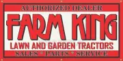 FARM KING GARDEN TRACTORS EQUIPMENT DEALER SALES OLD VINTAGE SIGN REMAKE BANNER