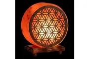 Crystal Wonderland Light & Glow Flower of Life Himalayan Salt Lamp