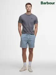 Barbour® Lead Blue 100% Cotton Washed Cord Relaxed Shorts (AC3421) | $183