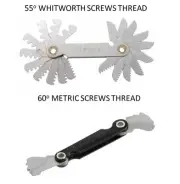 Thread Pitch Gauges 60° Metric & 55° Whitworth Measure Measurement Range Screw
