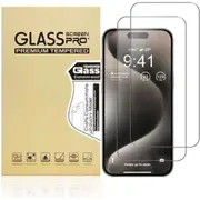 2-Pack HIMOVER Screen Protector for iPhone 15 / iPhone 15 pro [6.1 inch], Premium Tempered Glass Screen Protector Film, Case-Friendly, HD Clear