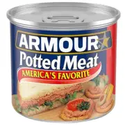 Potted Meat Canned, 5.5 OZ, 24 Pack - Shelf Stable Protein Snack, Bulk Buy