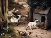 Protecting Dinner Geese Farmyard Accent Tile Mural Kitchen Backsplash Ceramic