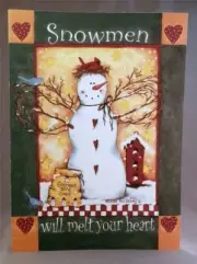 SNOWMEN WILL MELT YOUR HEART SNOWMAN LOVERS CHRISTMAS CARD 5